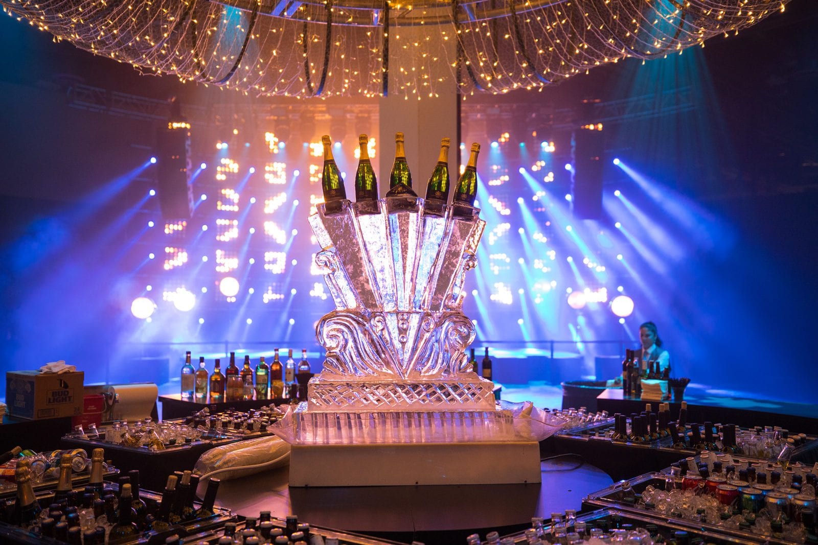 speakeasy bar ice sculpture