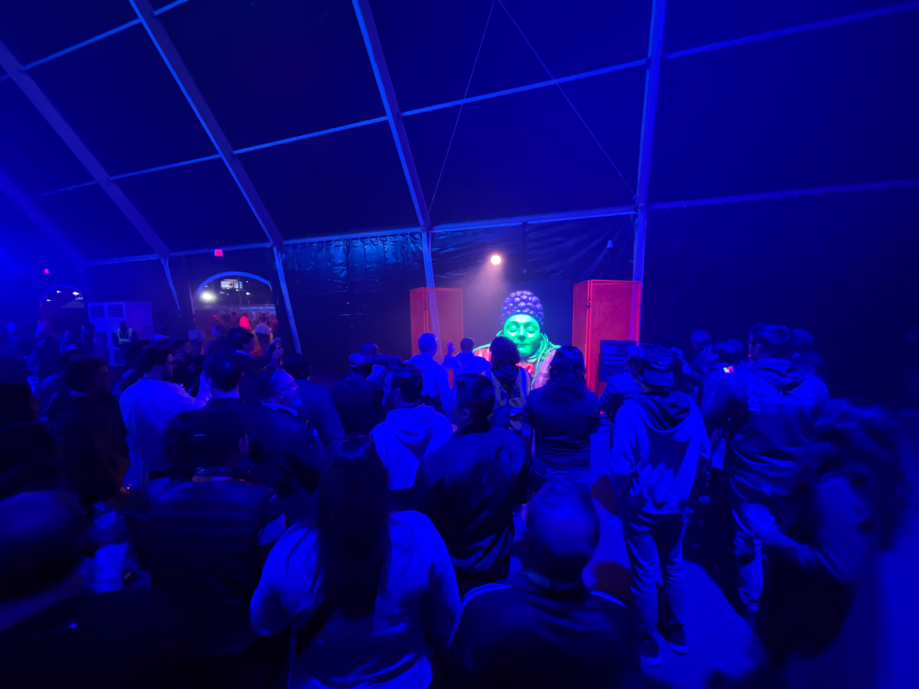 A large group of people in a room