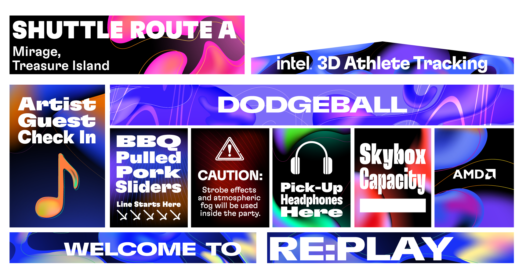 aws replay 2022 art signage