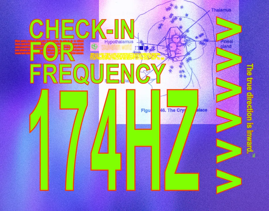 Check-in for frequency 174Hz signage