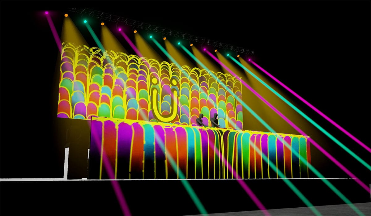 Jack Ü Fall Tour visuals stage