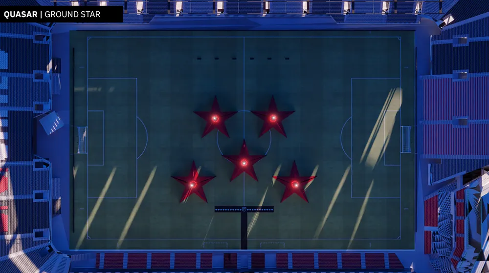 3d render of soccer field