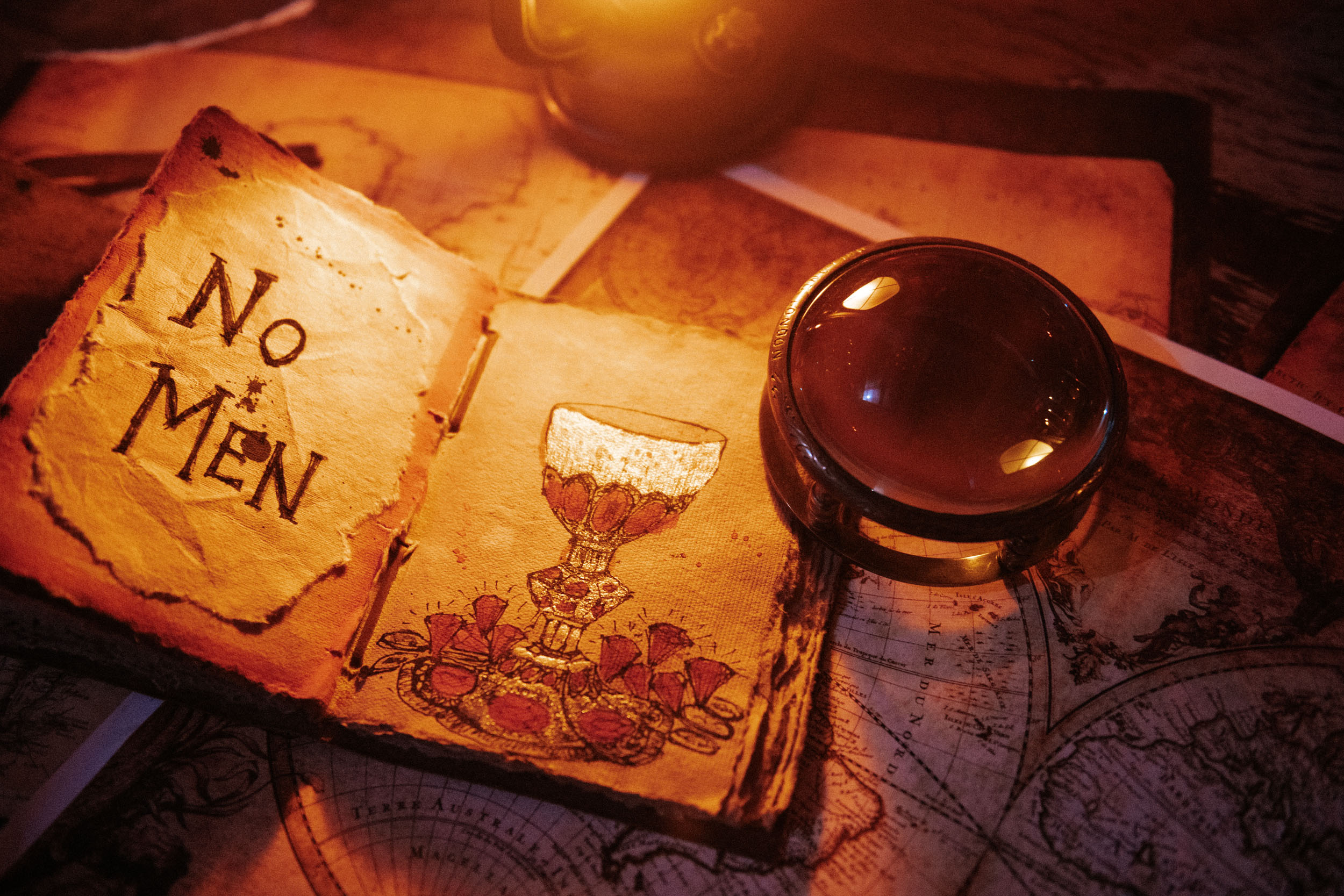 haunted book with chalice