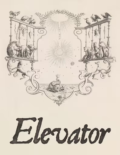 elevator halloween sign