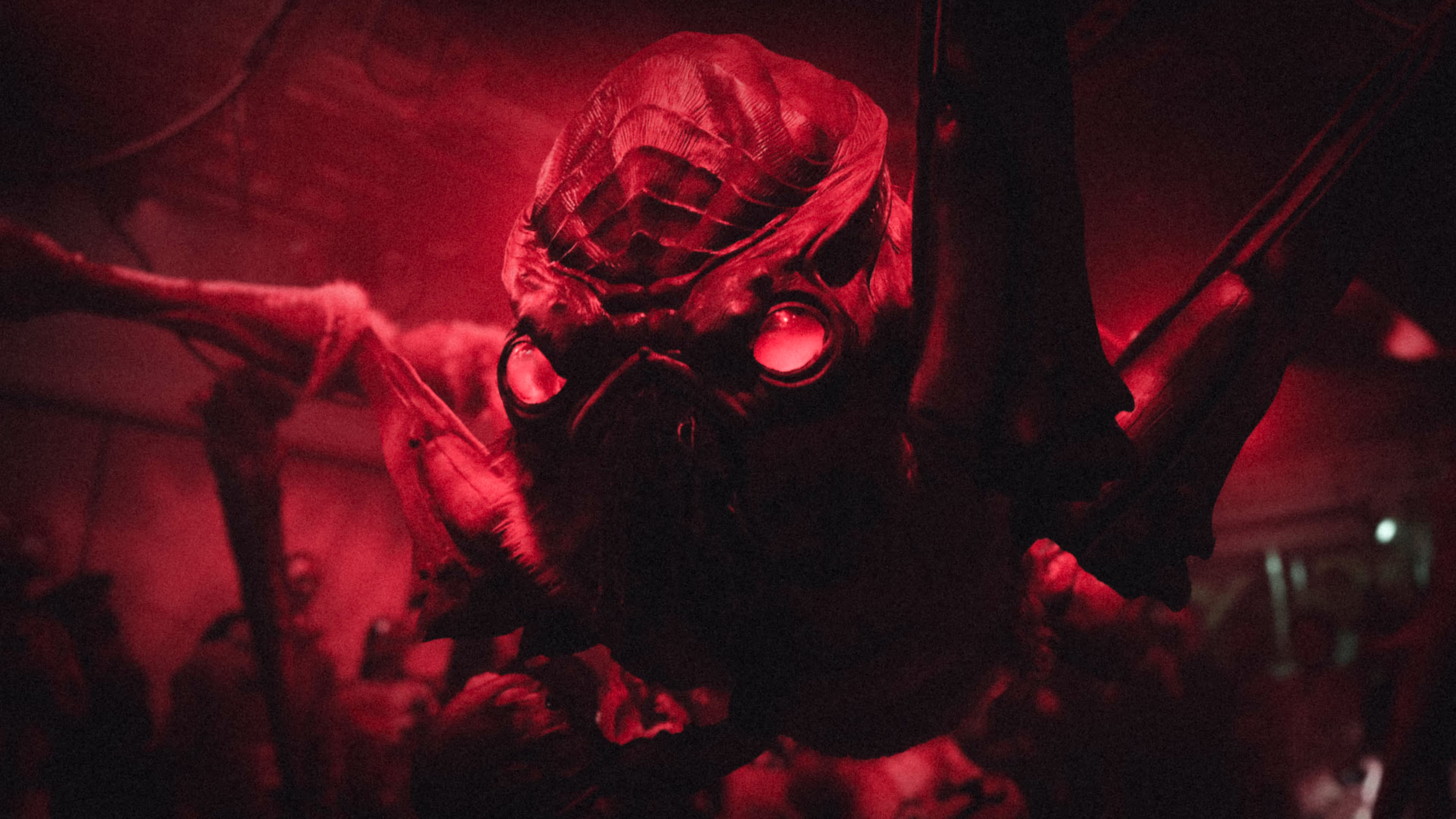 alien spider queen with red lighting