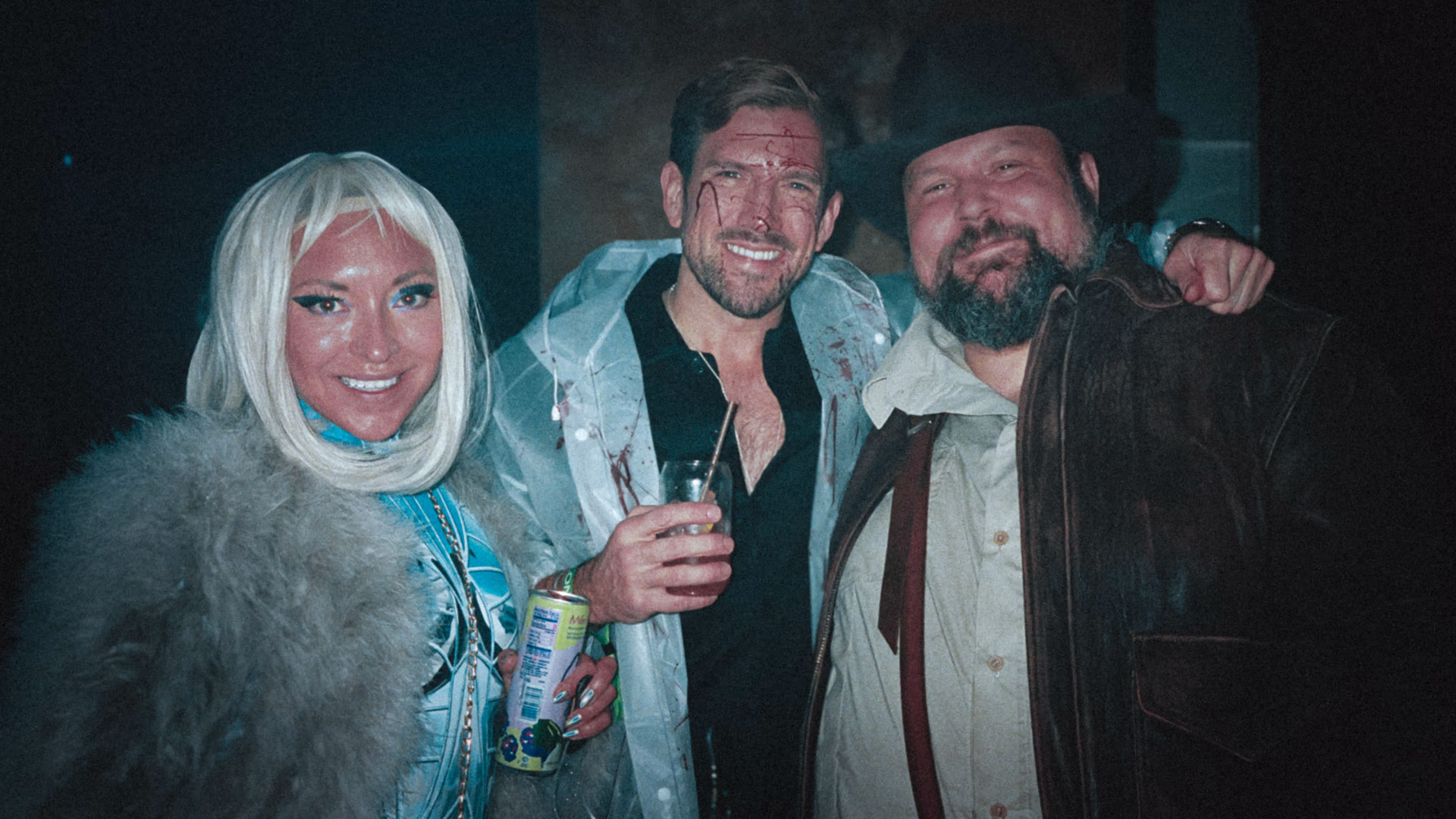 attendees at a halloween party