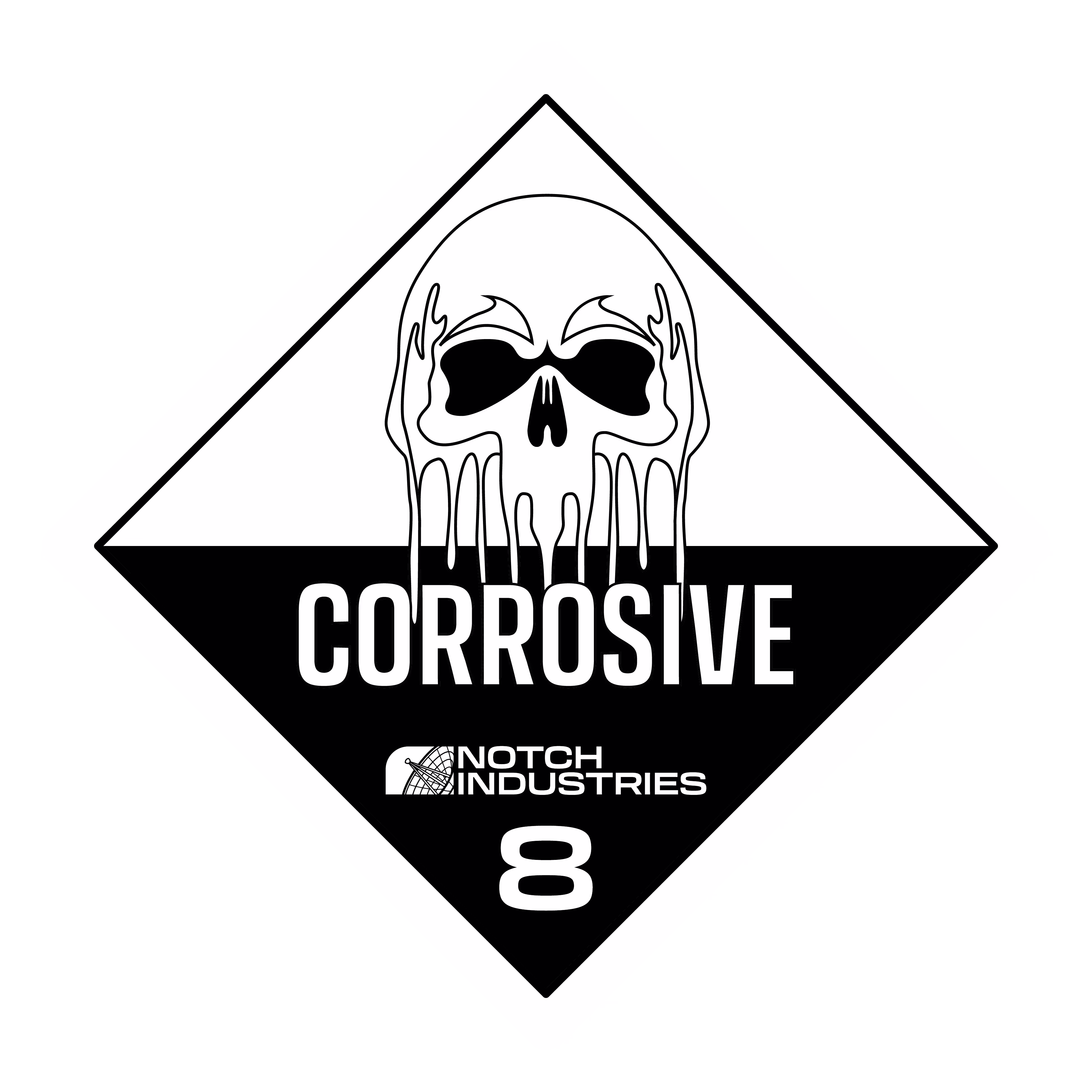corrosive chemical label warning