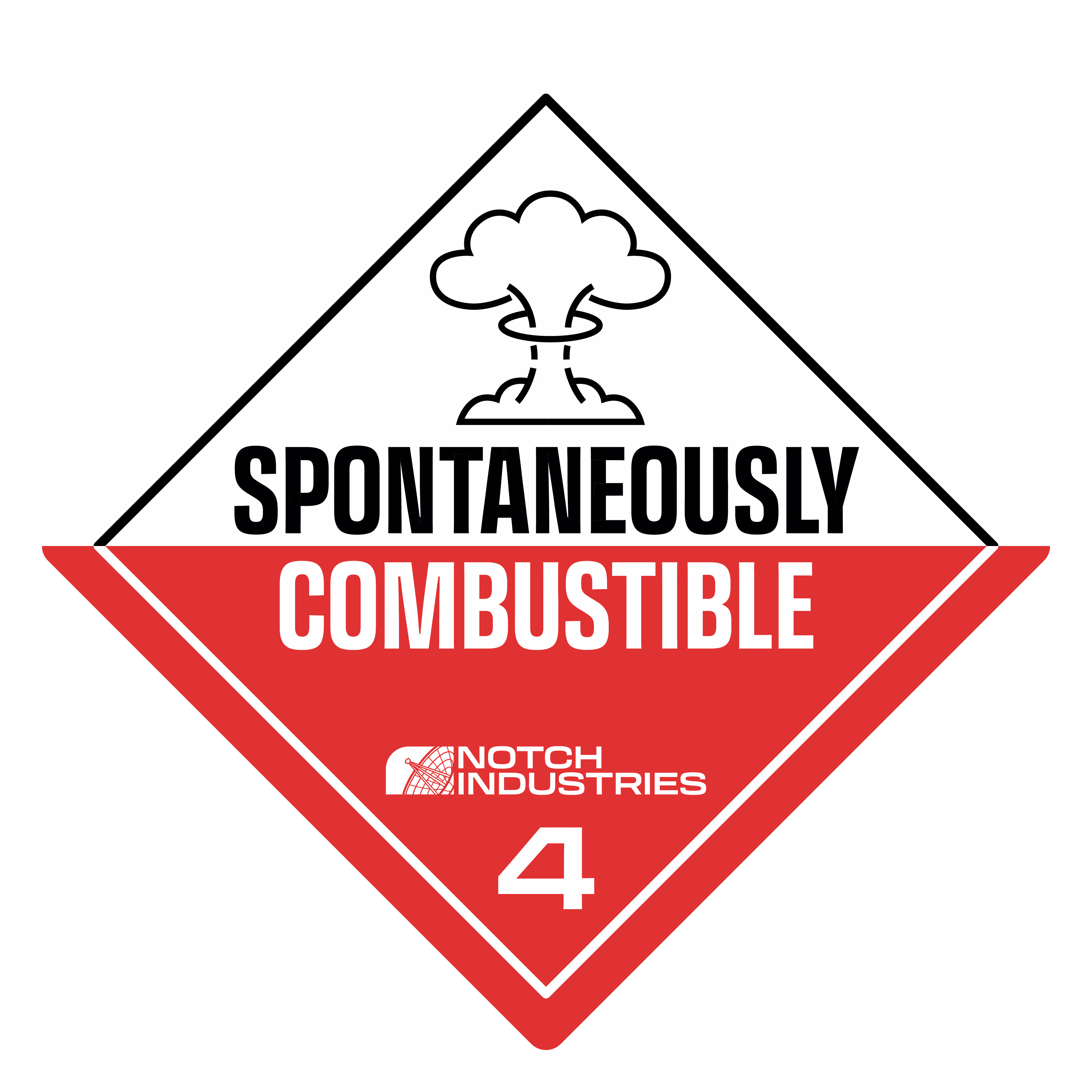 combustible warning hazard diamond