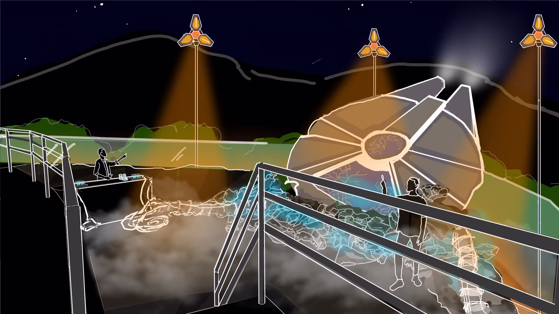 halloween alien spacecraft concept sketch