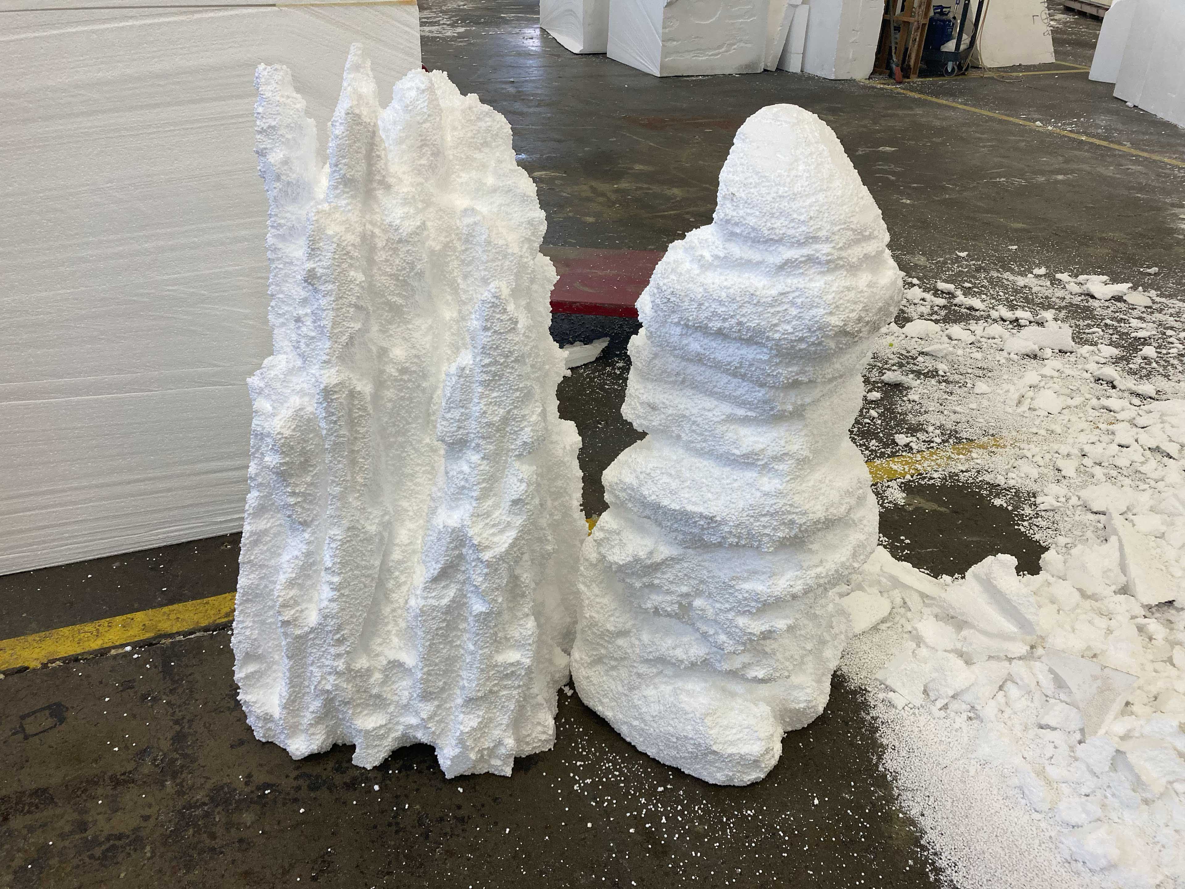 fabricated plaster rock formation
