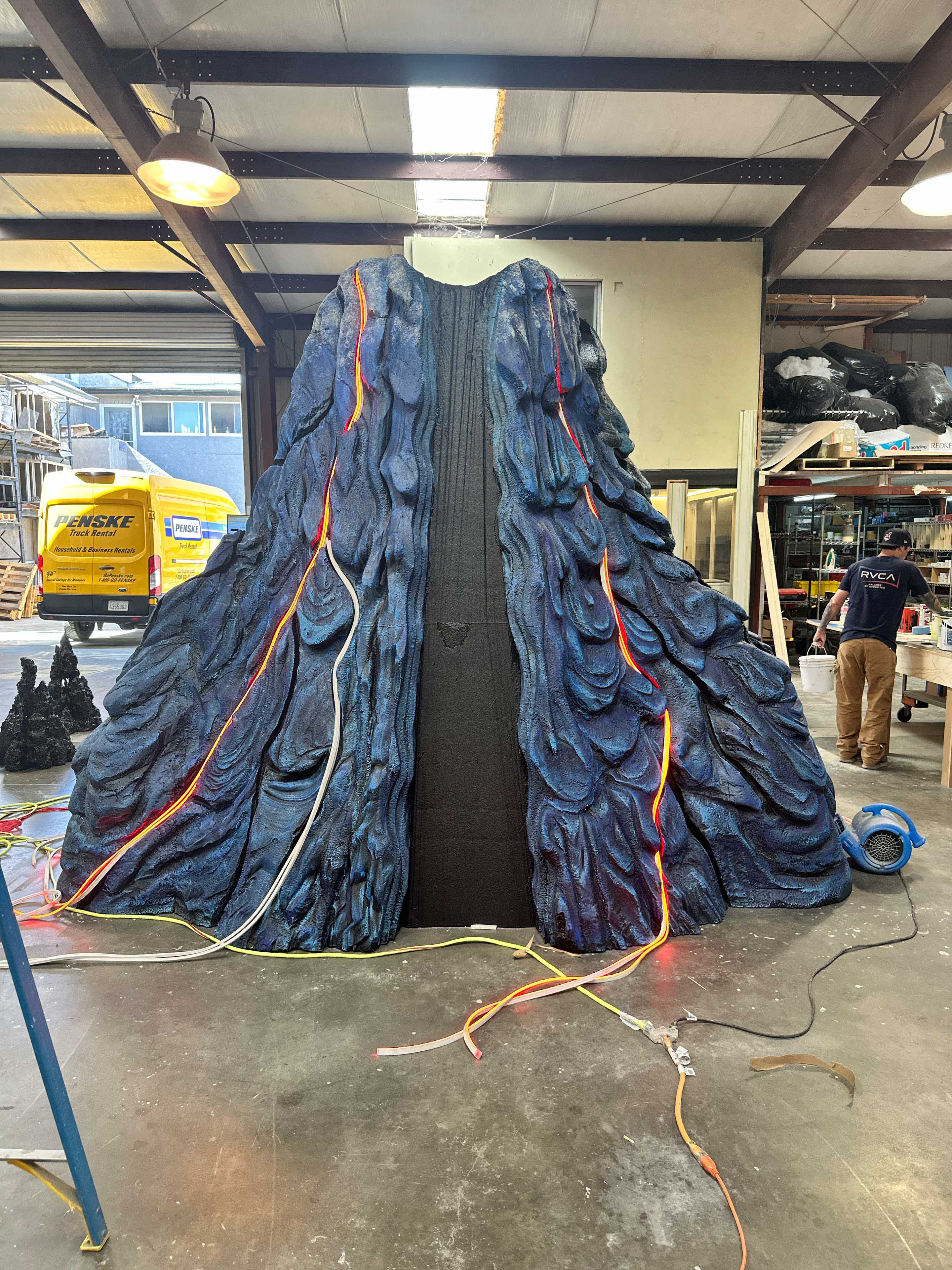fabricated plaster volcano