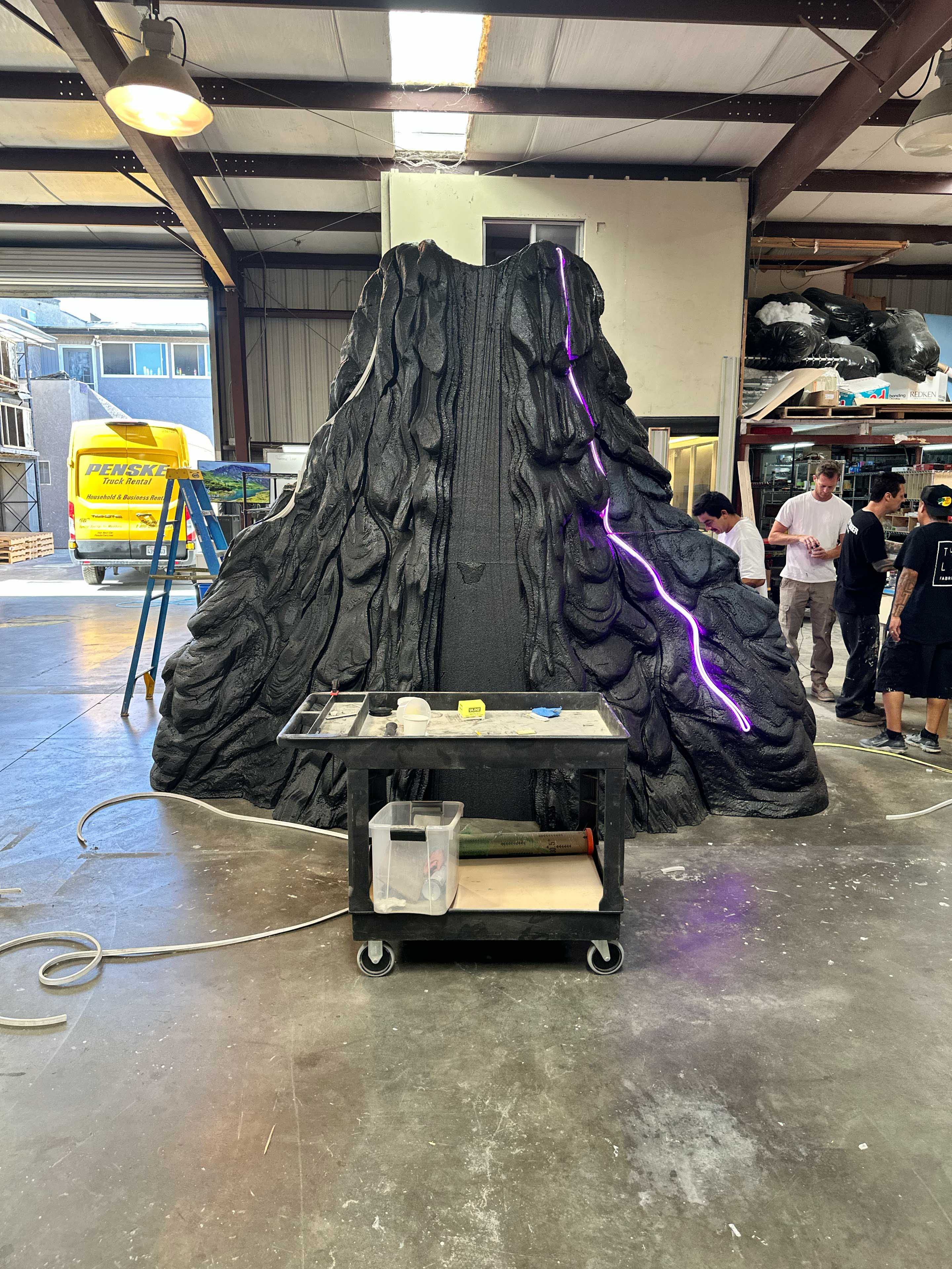 fabricated plaster volcano