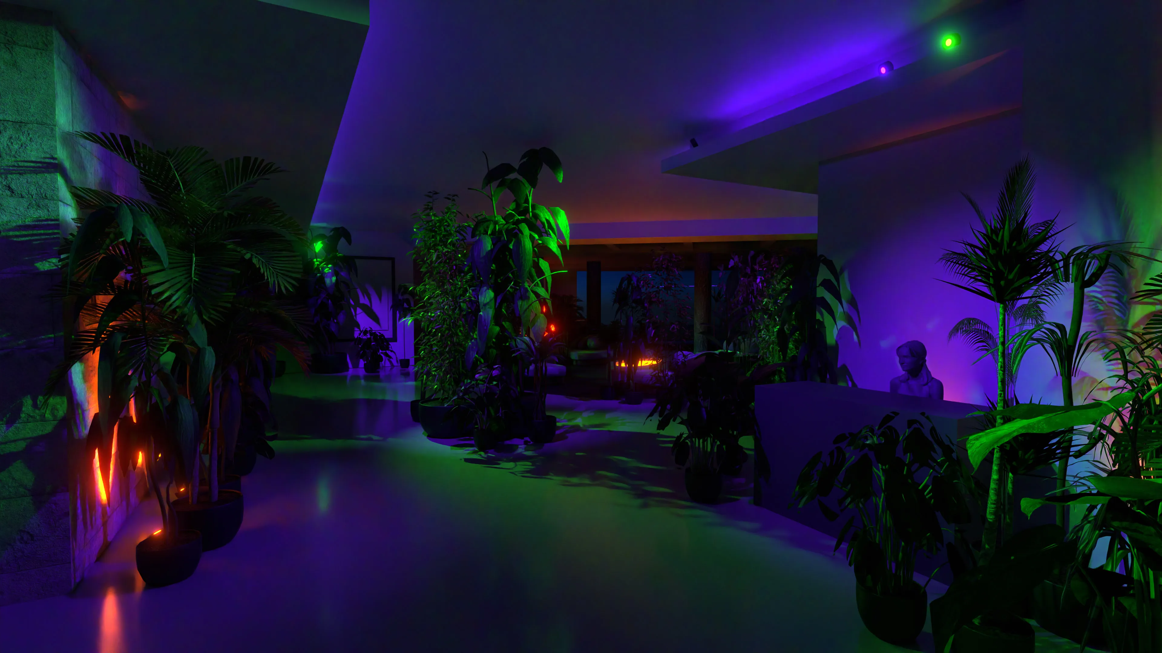 living room transformed into a jungle
