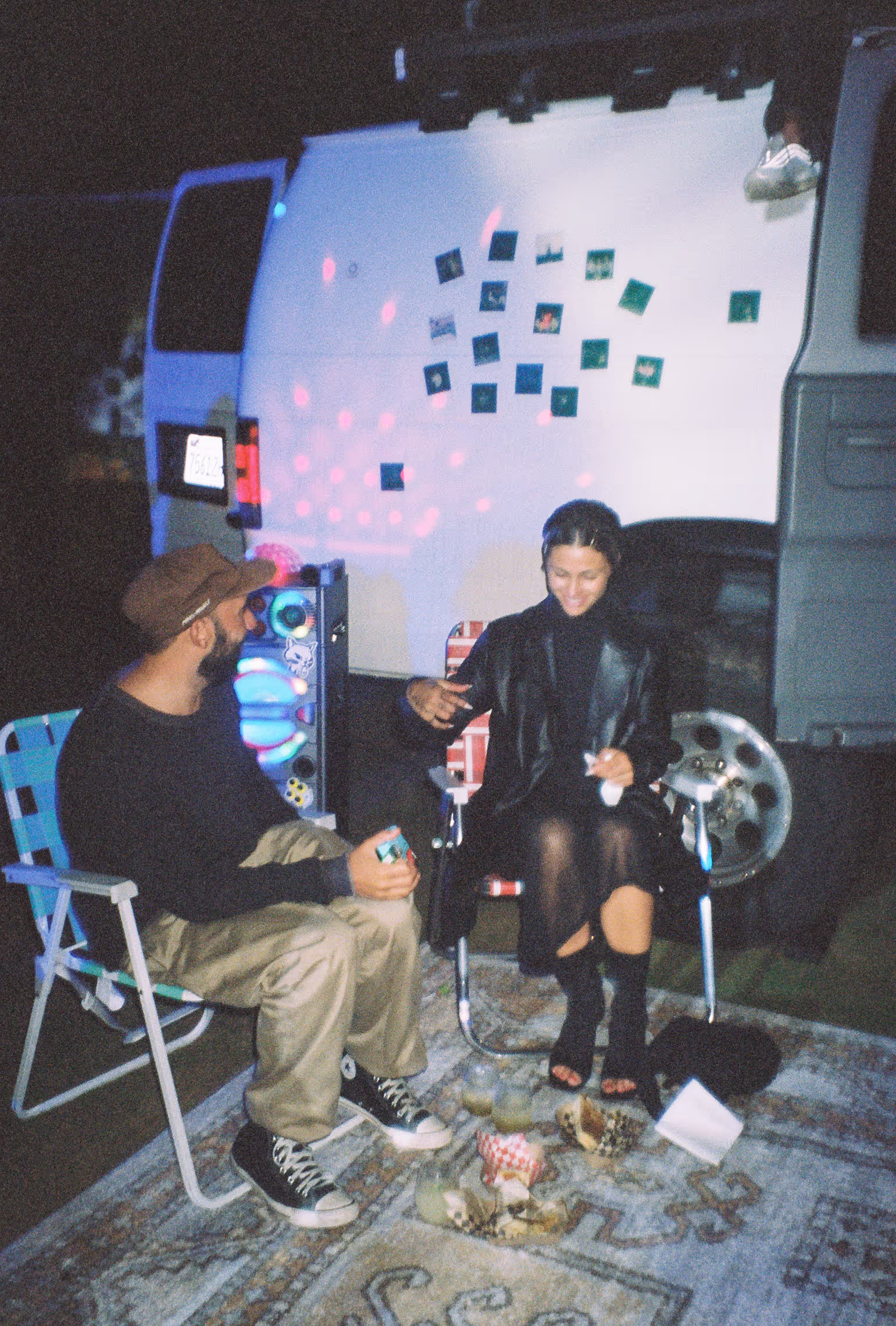 camping at a rave in los Angeles
