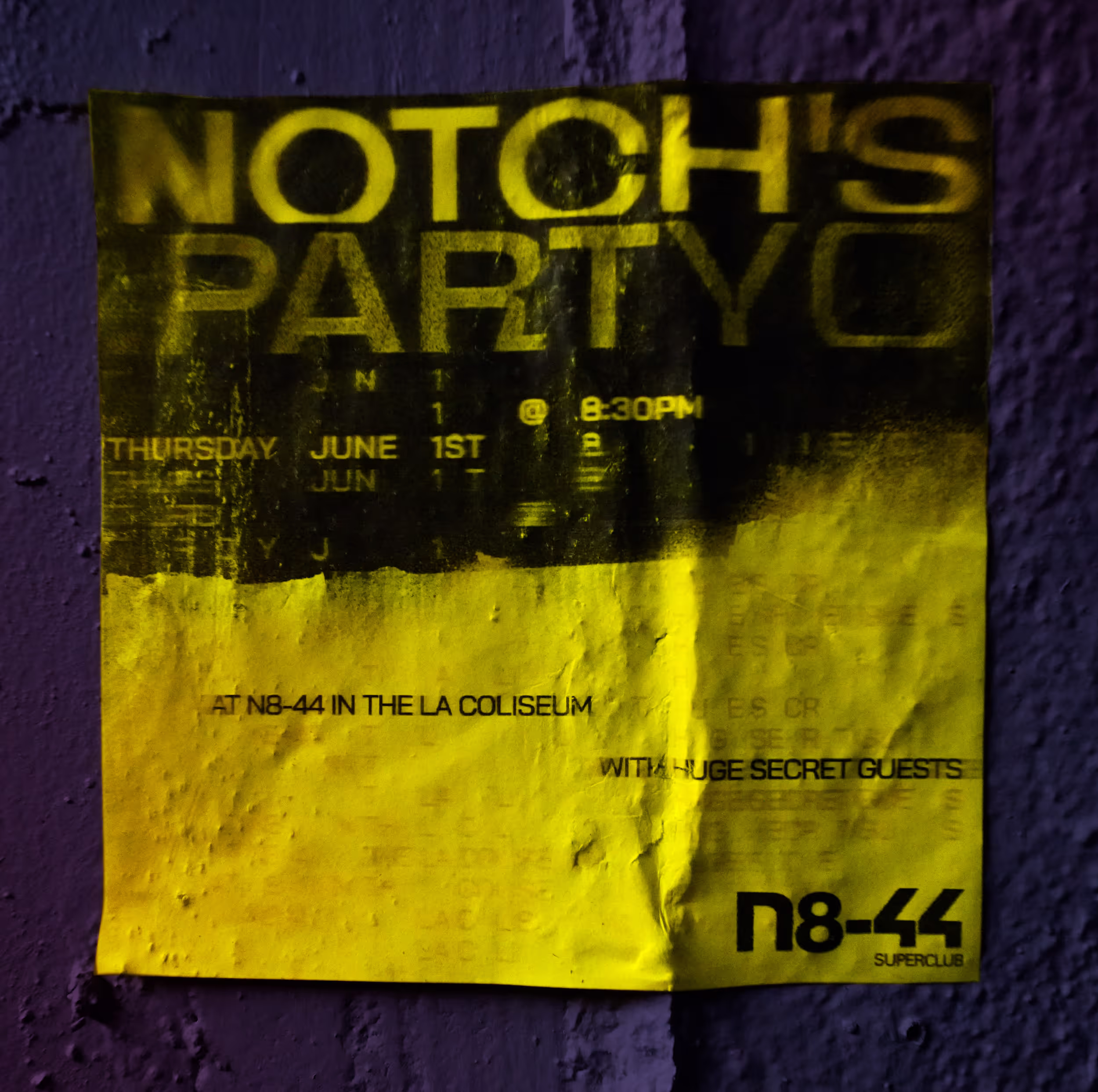 flyer of notch dot party 2023