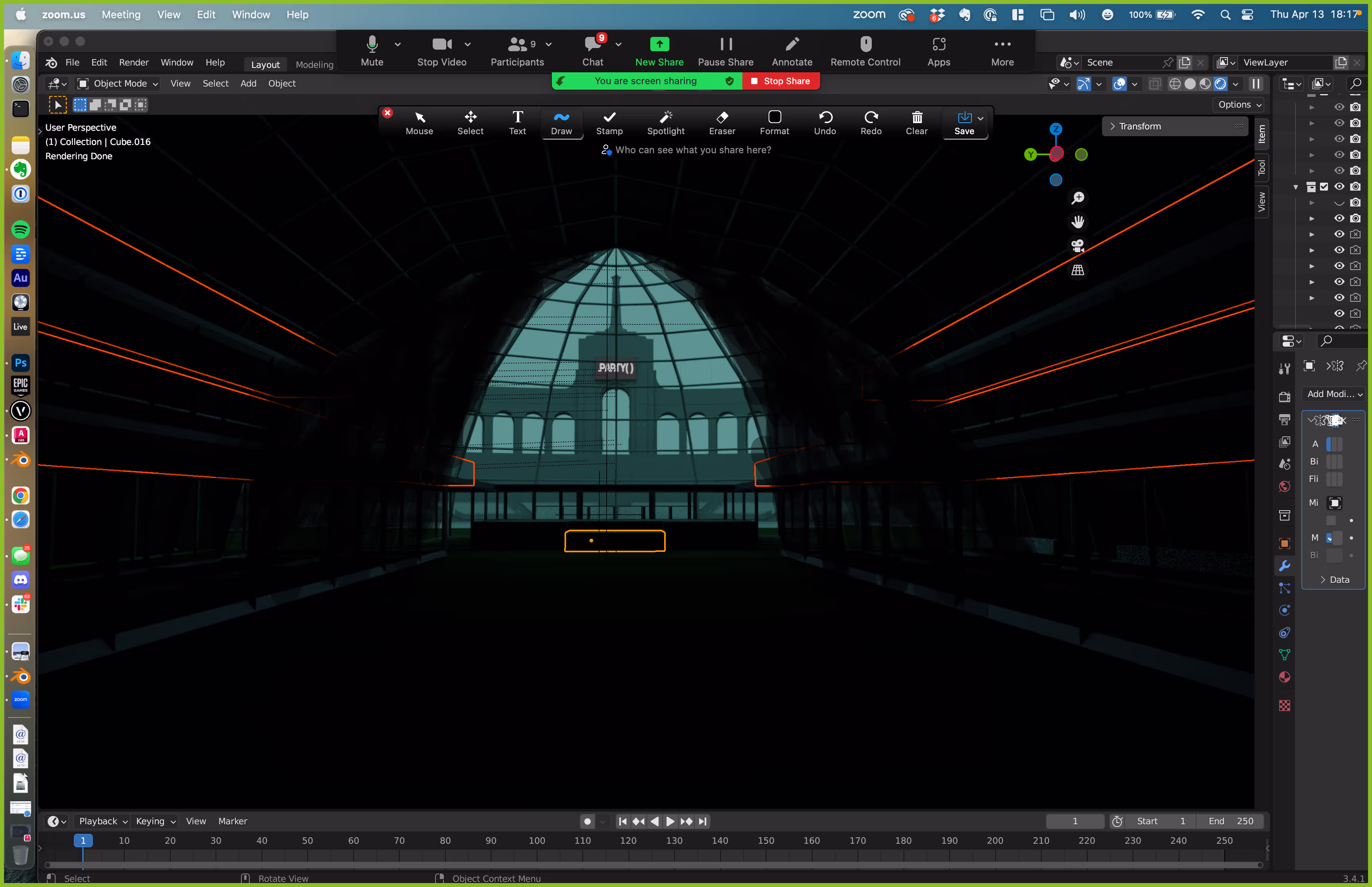 screenshot of blender ui