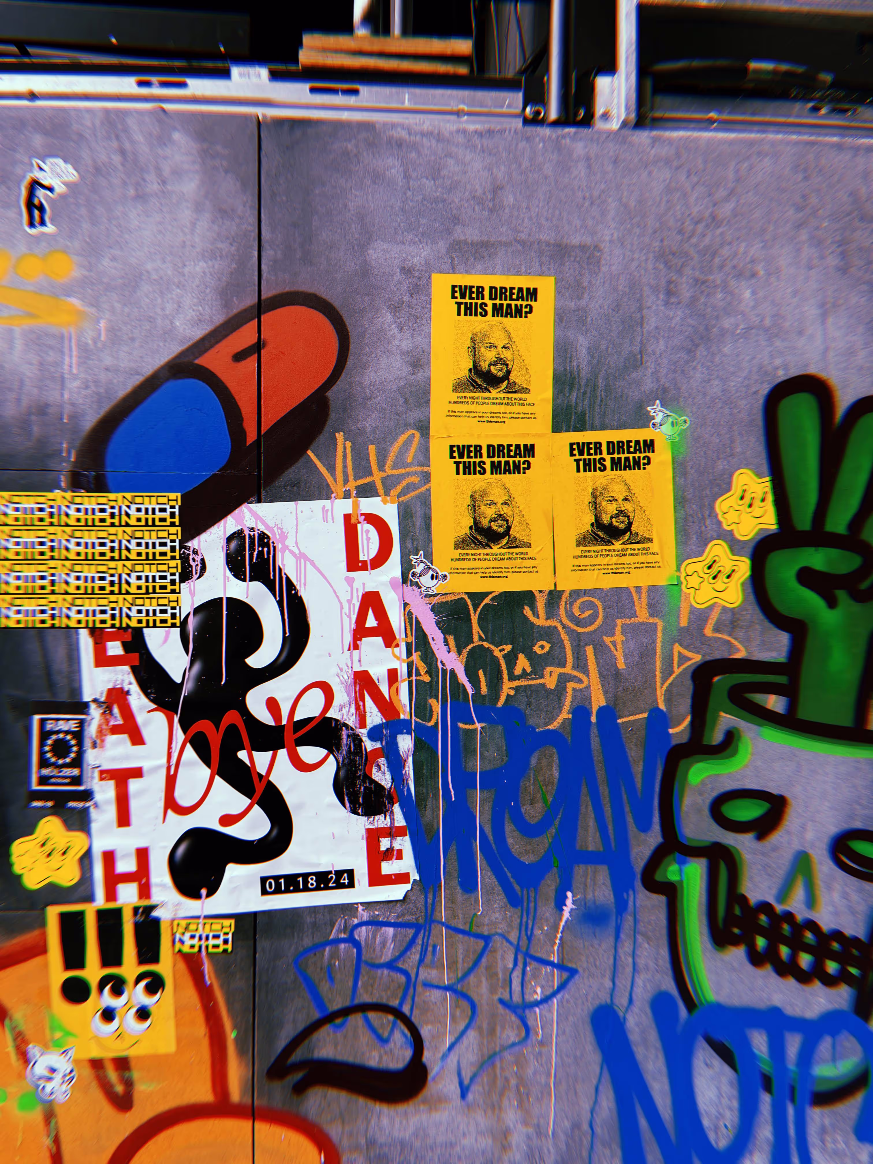 yellow graffiti notch party