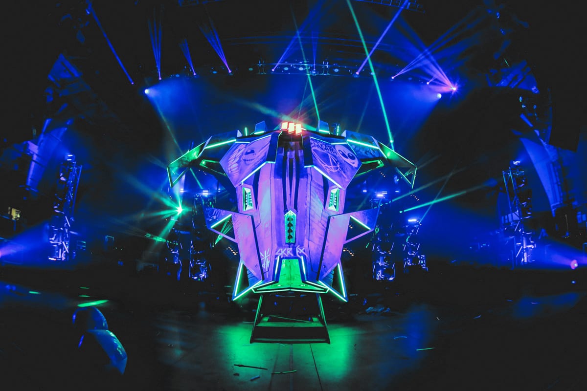 Skrillex Mothership Tour stage