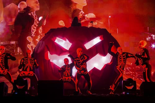 Skrillex day of the dead pumpkin show