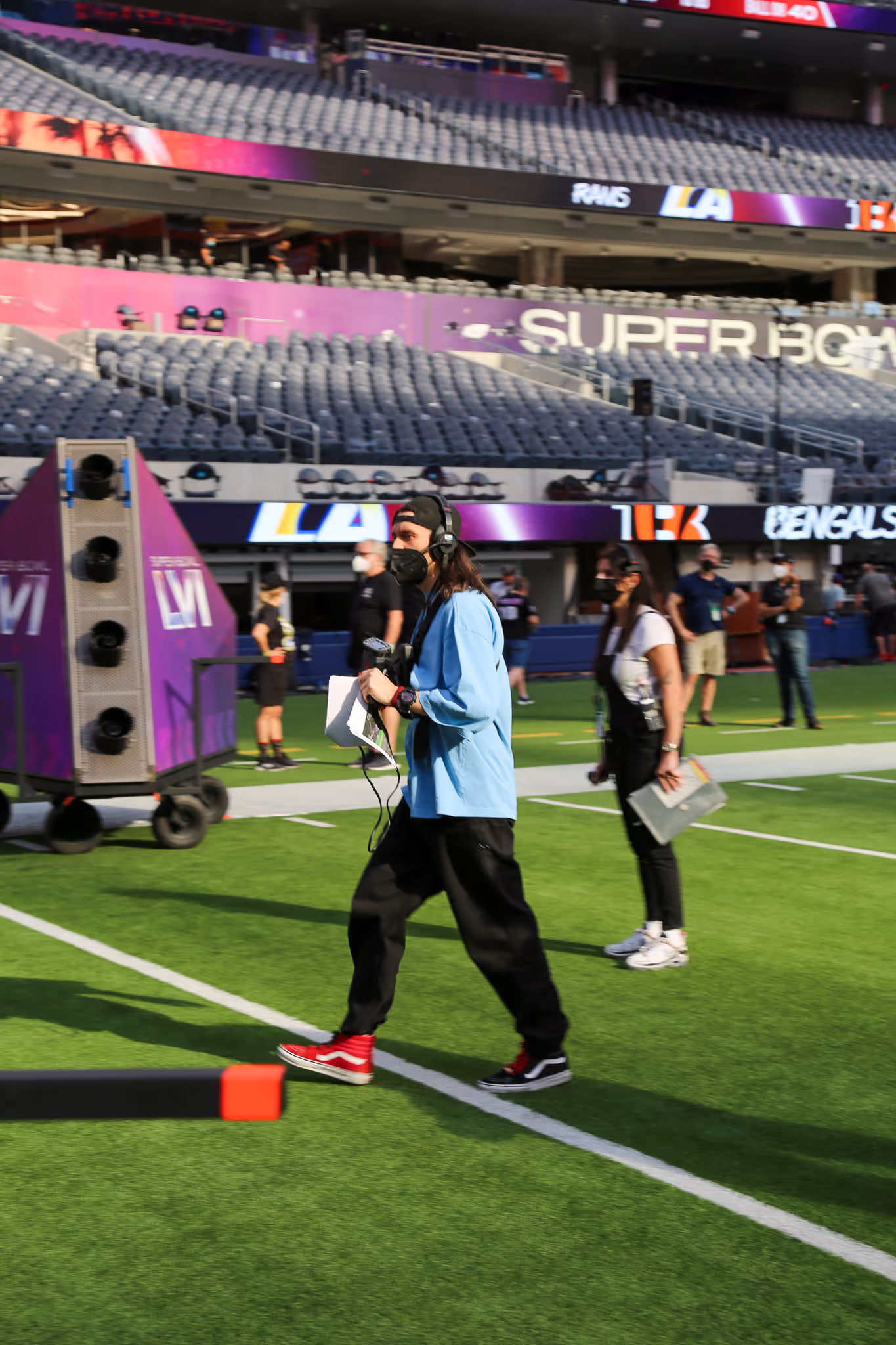 super bowl lvi setting up