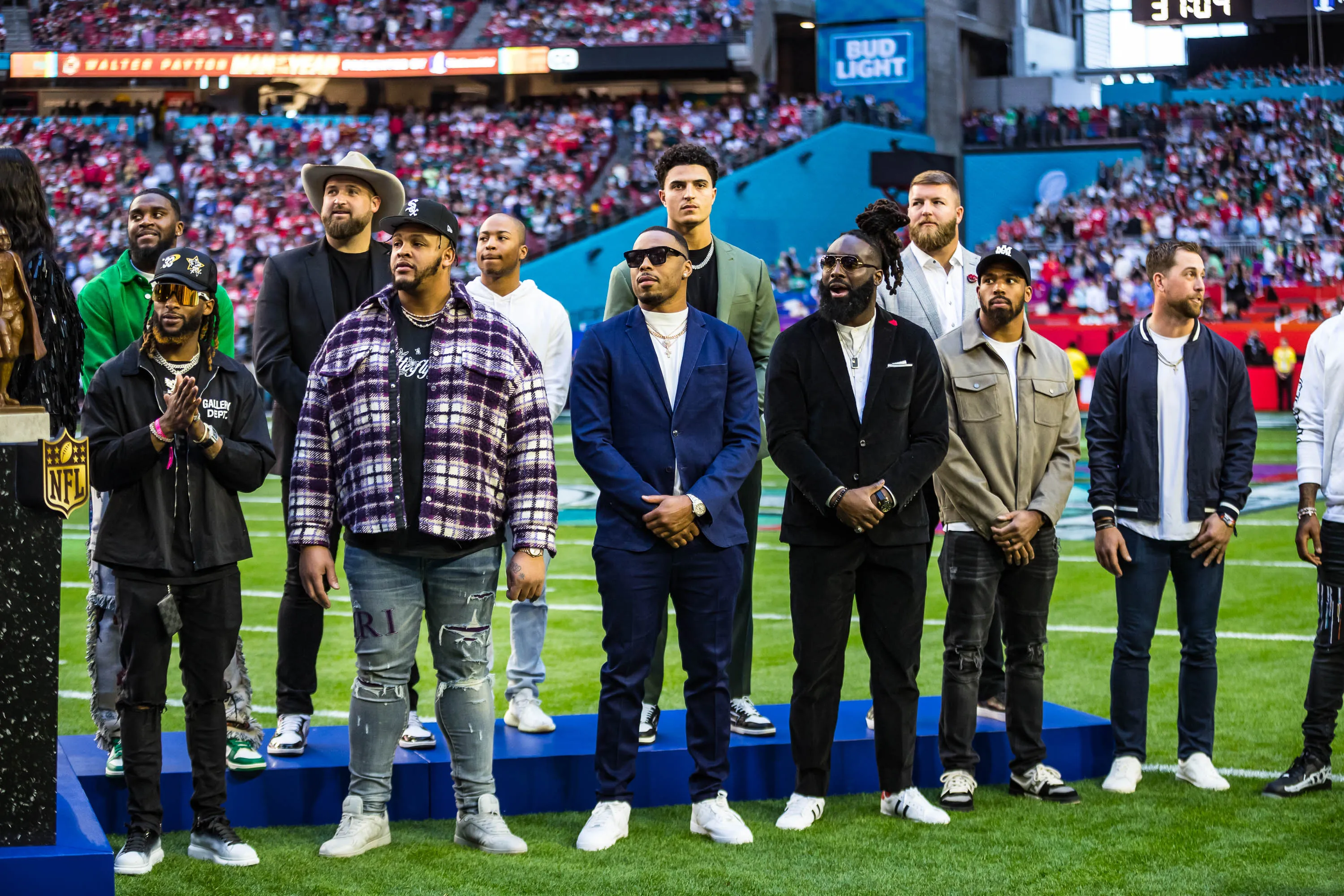 a group of people standing together