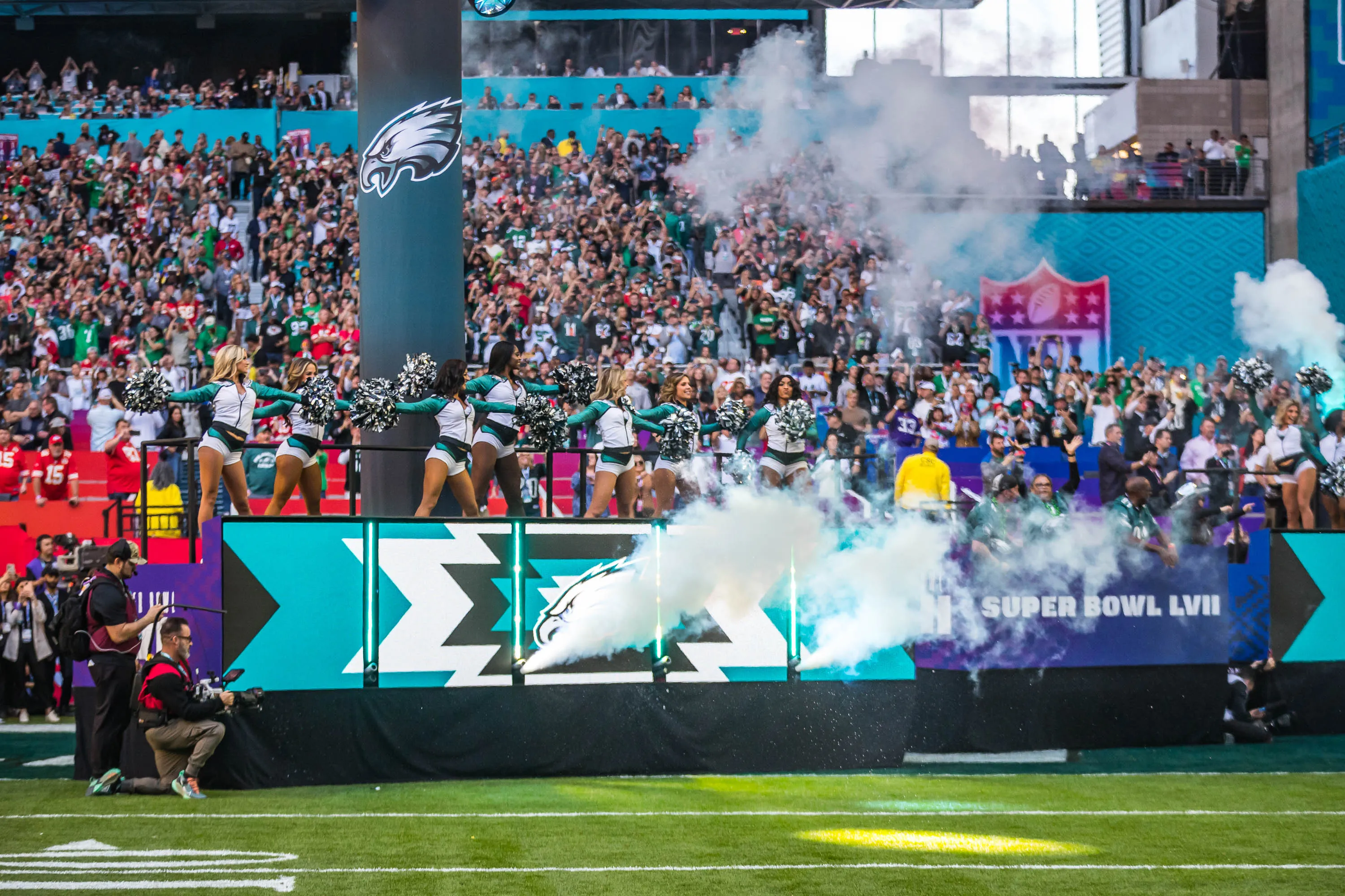 super bowl lvii eagles player entrance