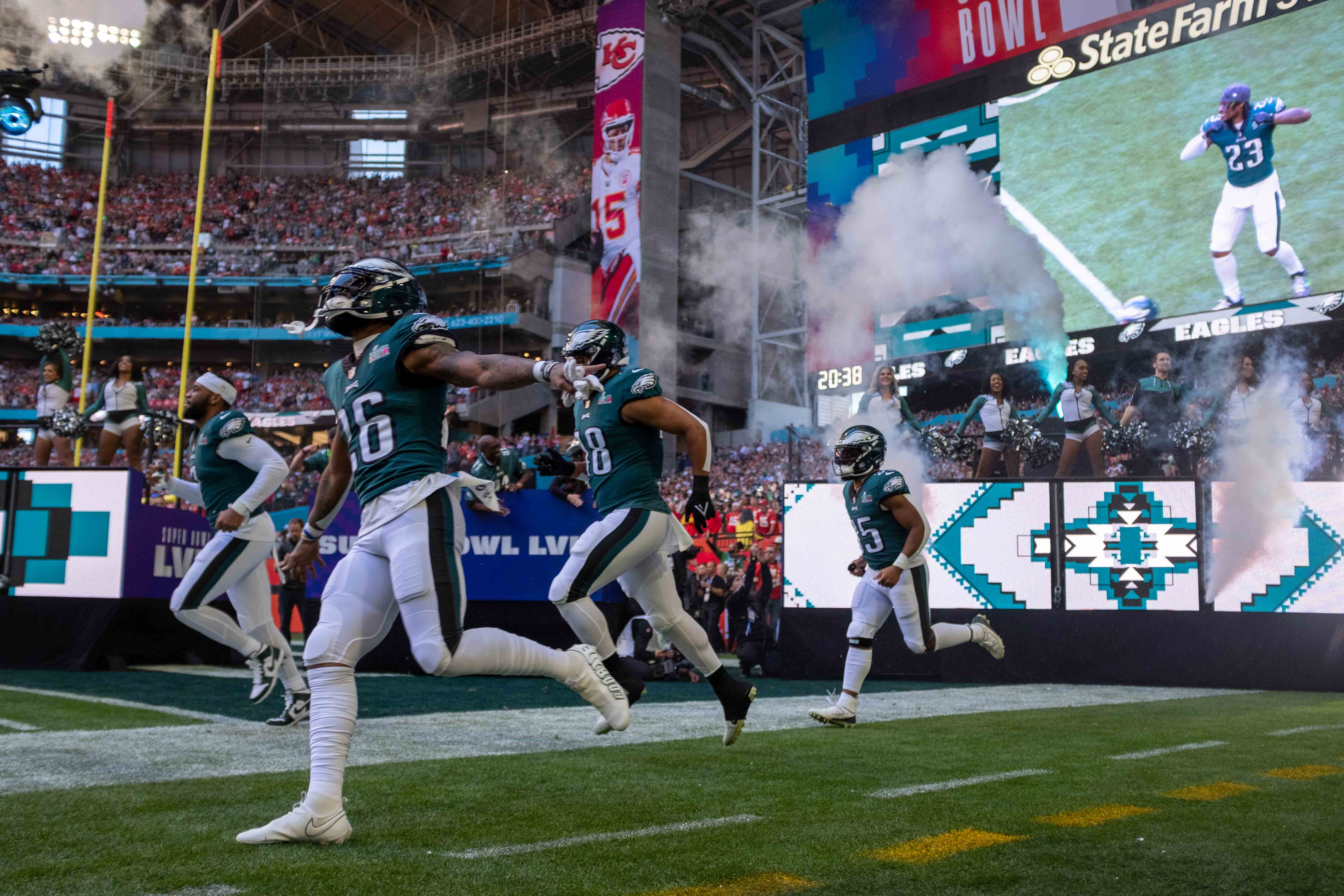 super bowl lvii eagles player entrance
