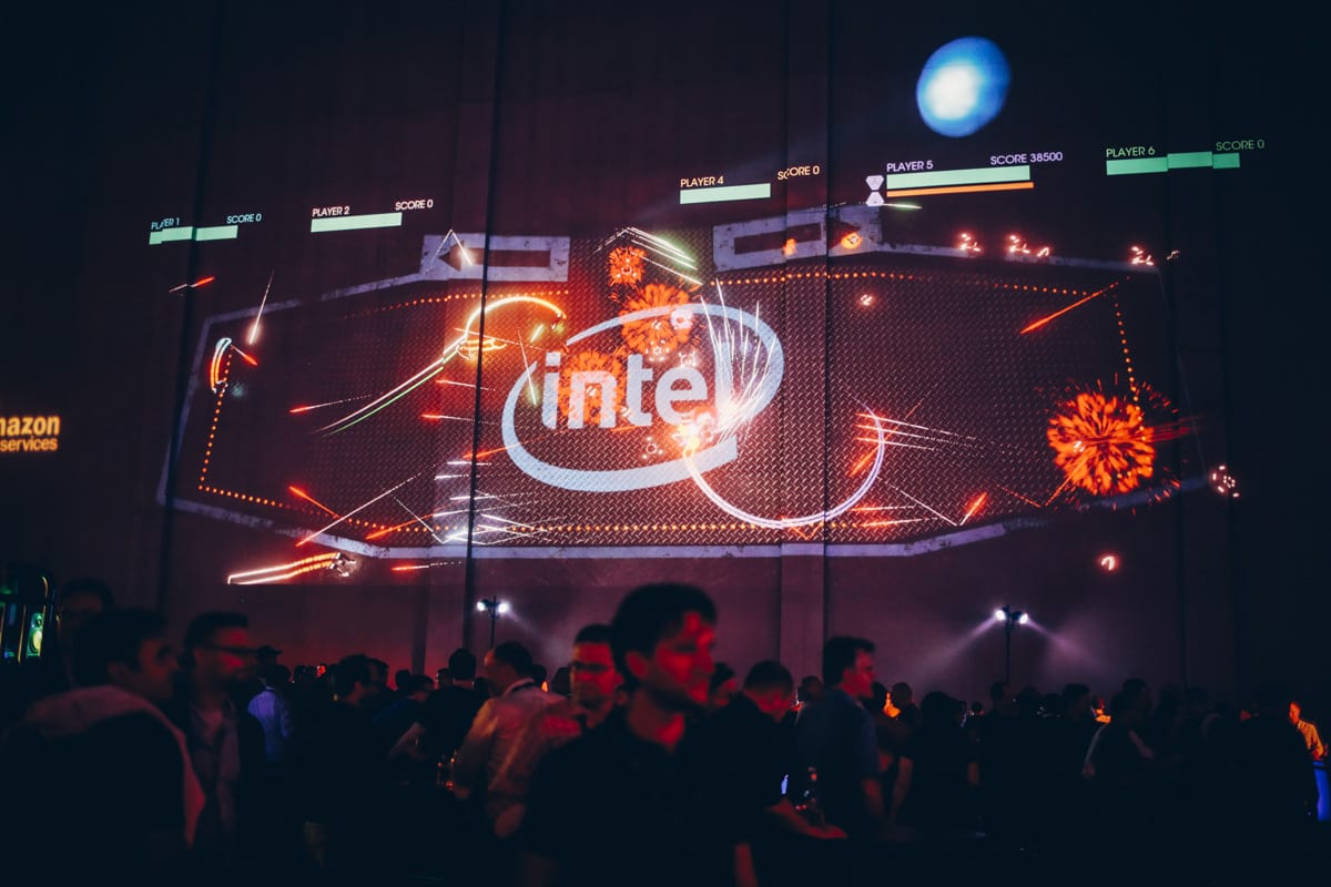 Intel Super Space Melee projection