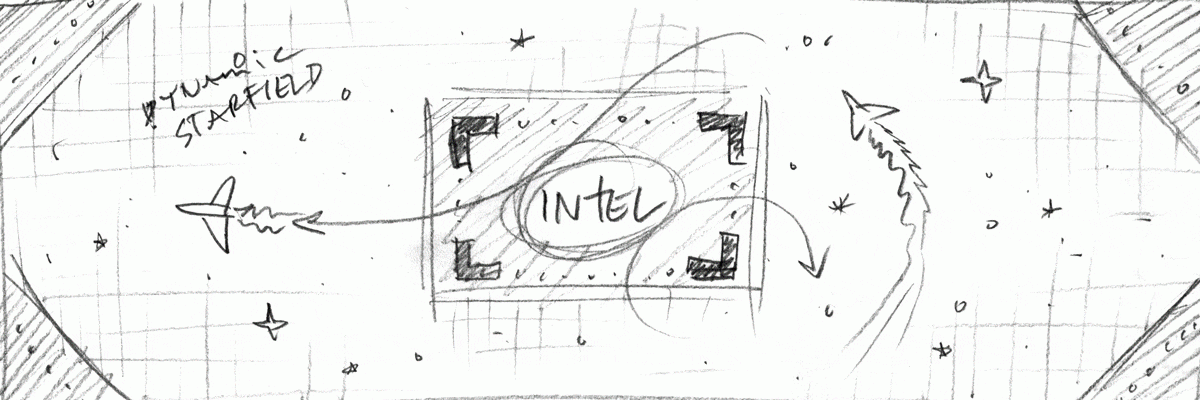 Intel Super Space Melee animation