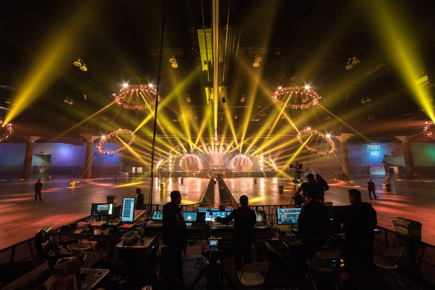 The Chainsmokers NYE stage lights