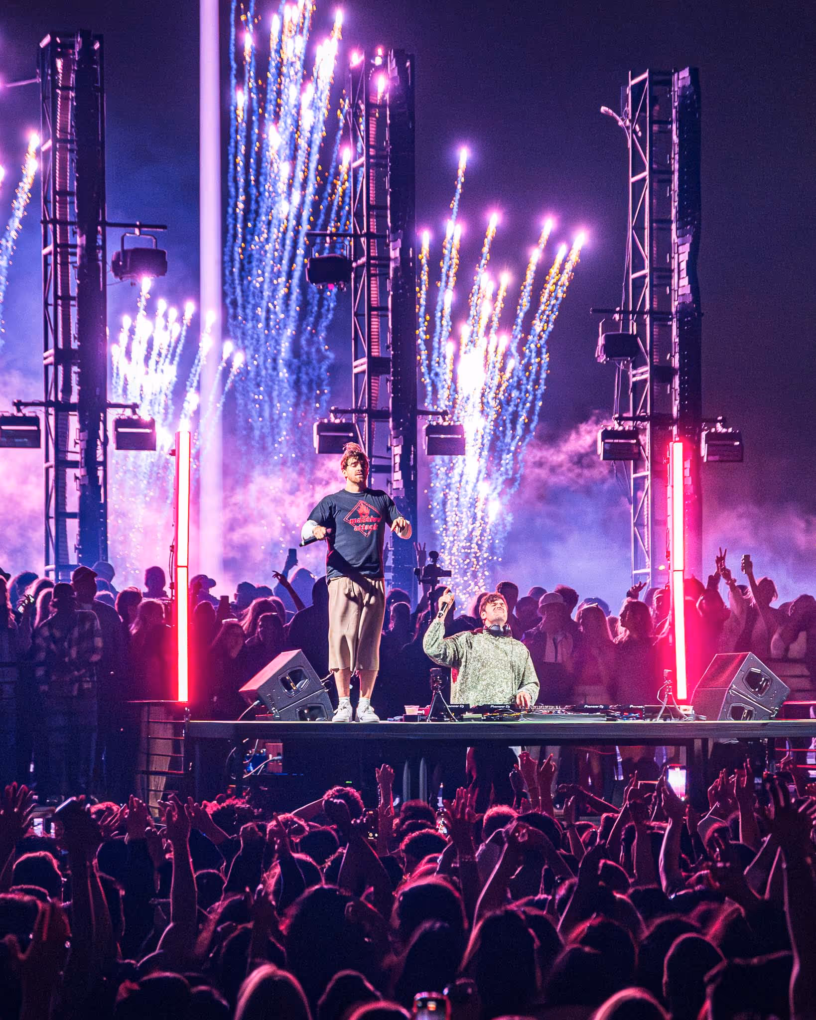 Group standing on top of a stage
