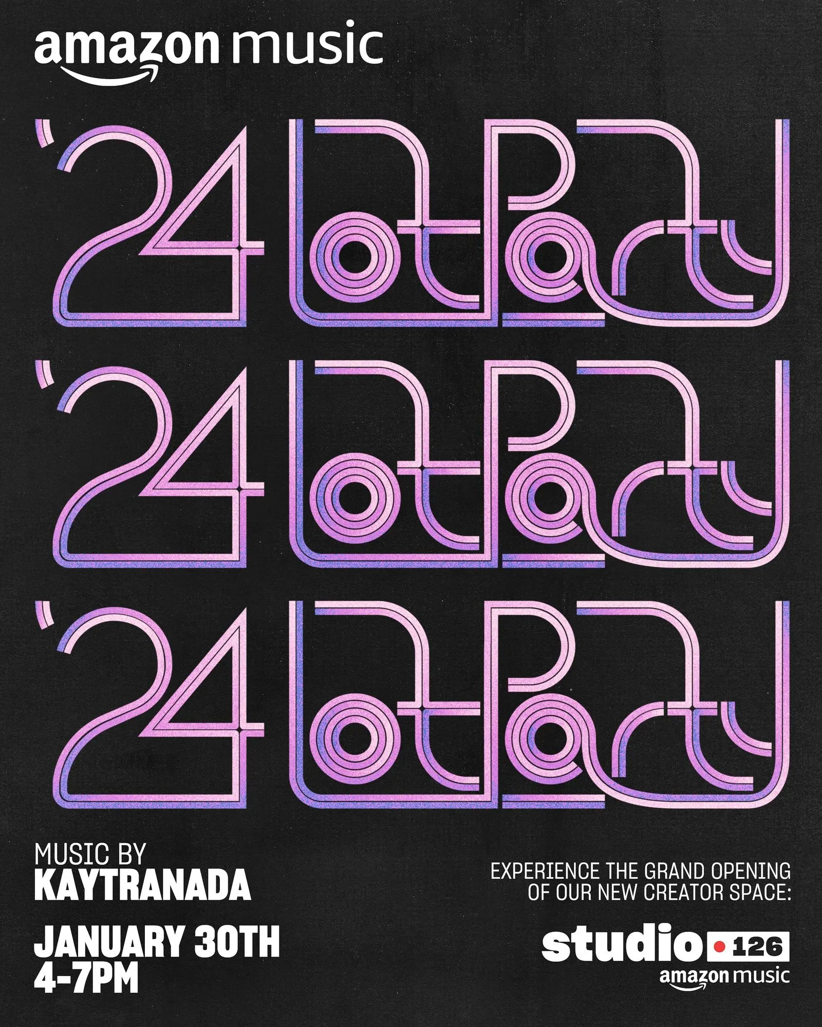 A poster for a music festival with numbers.