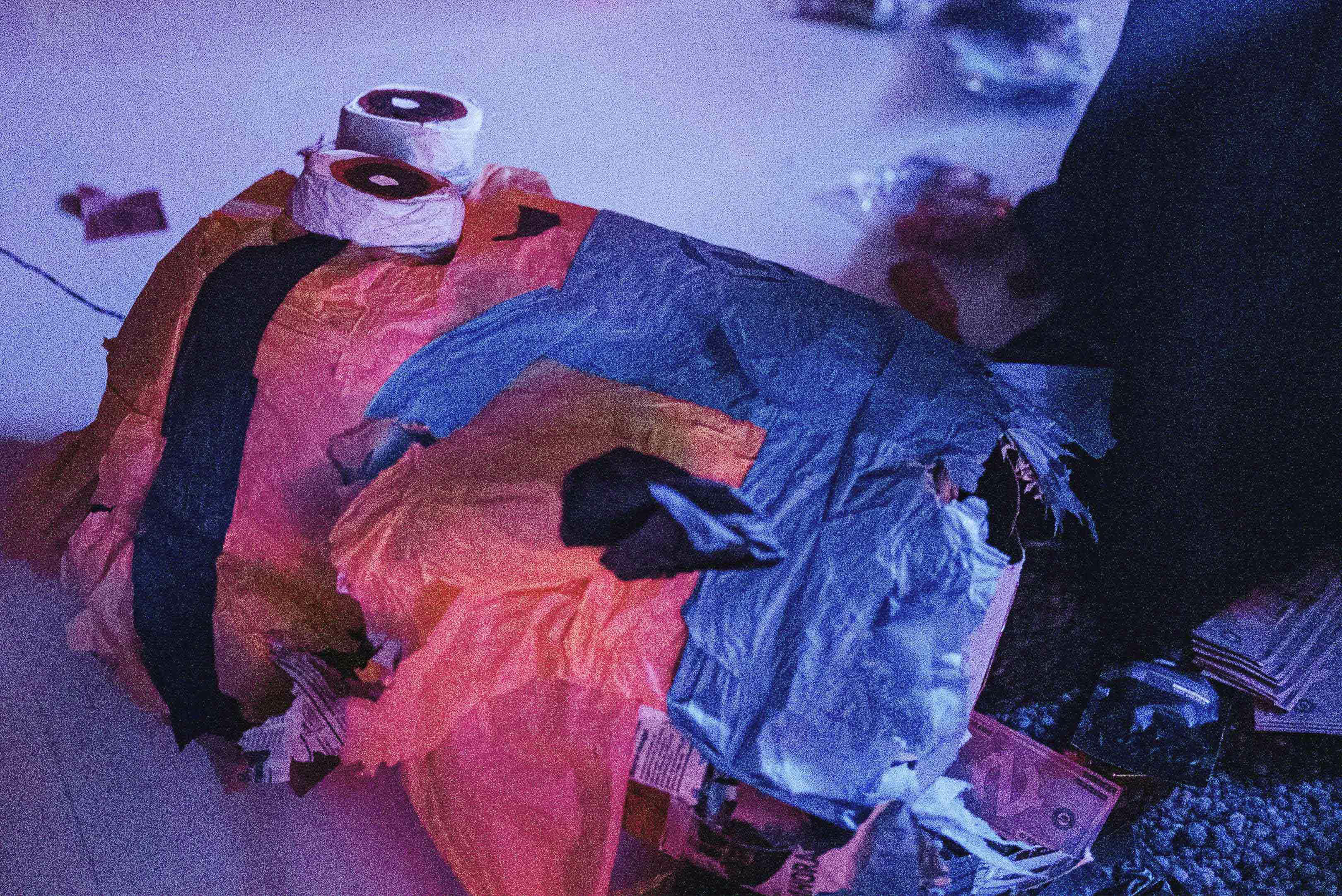 minion pinata on the floor