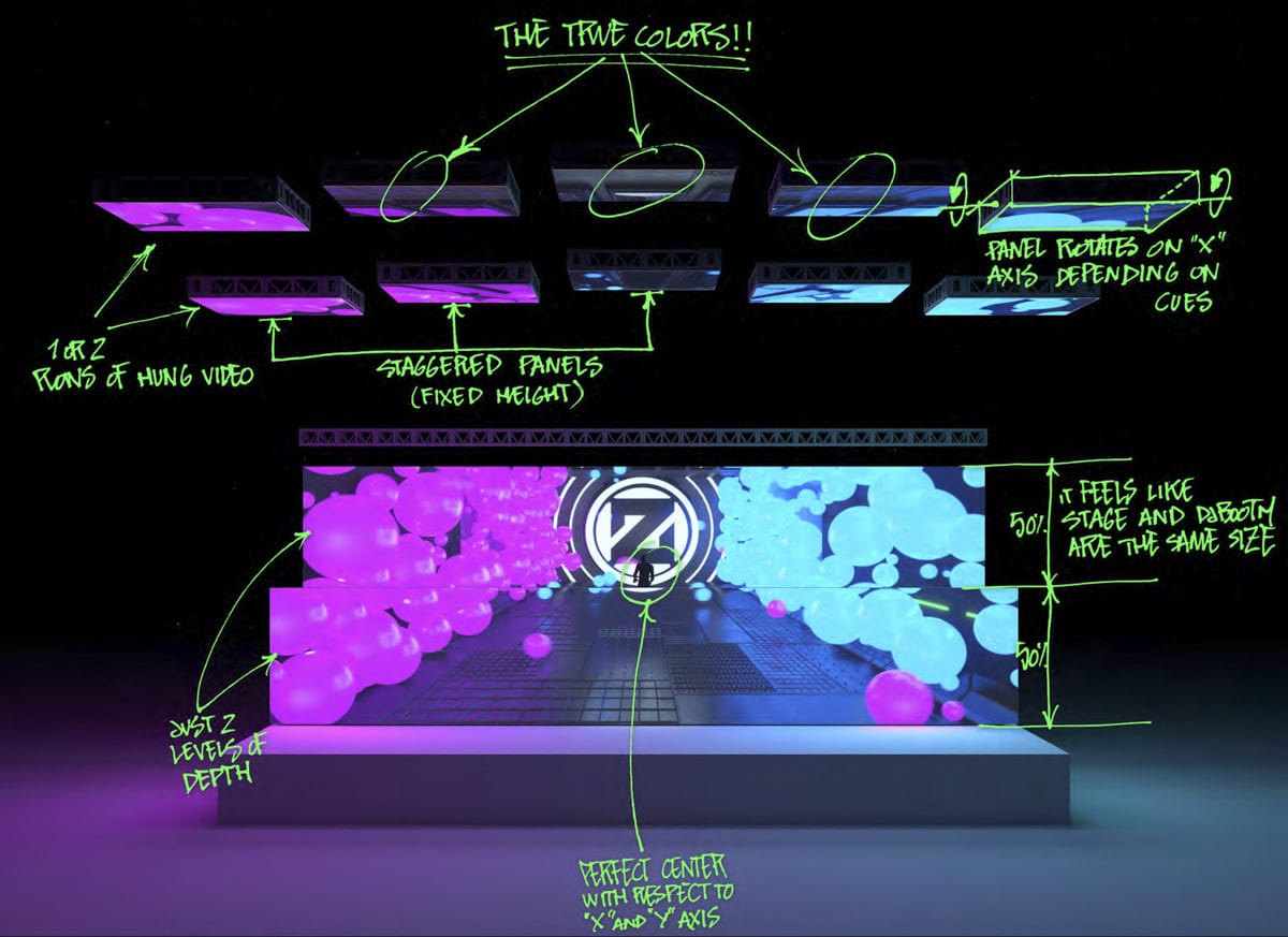Zedd True Colors Tour art direction render
